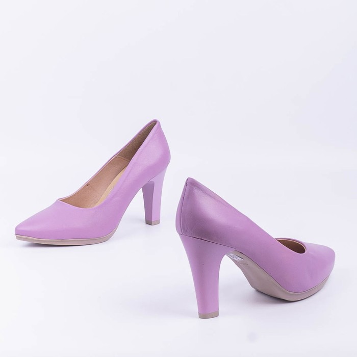 Zapatos salón mujer lila tacón ancho TY205