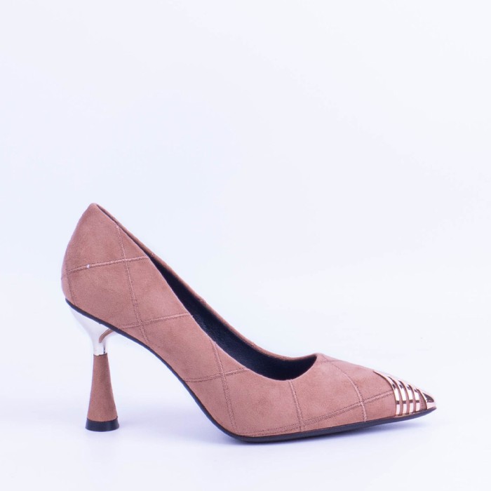 ZAPATO TACÓN MUJER TAUPE 51178