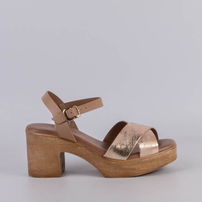 SANDALIA MUJER BEIGE 54903