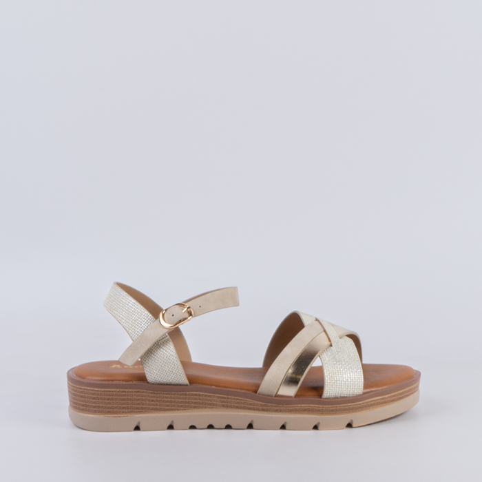 SANDALIA MUJER BEIGE 54821