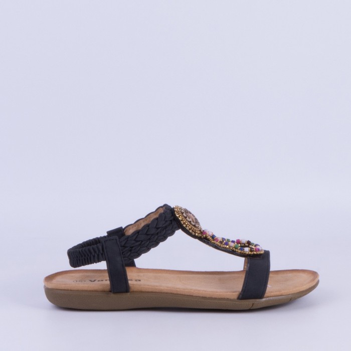 SANDALIA MUJER NEGRO 55049