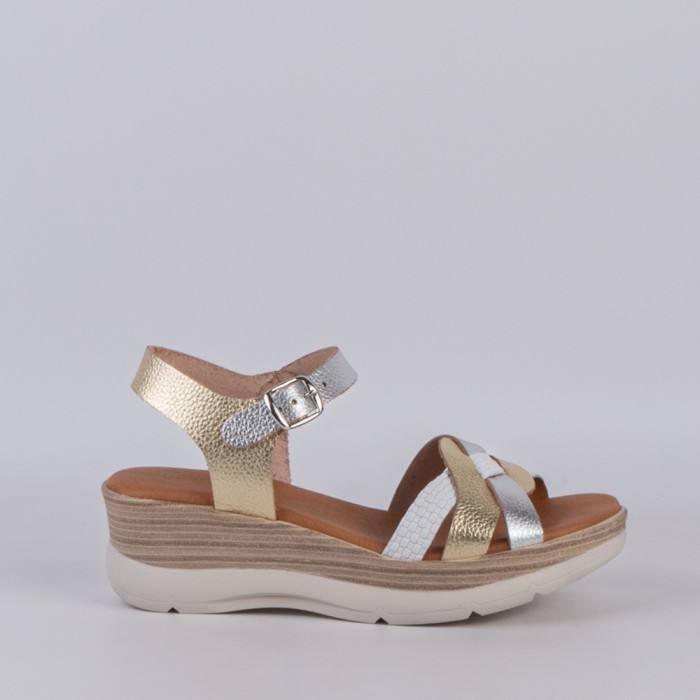 SANDALIA MUJER PLATA 54626