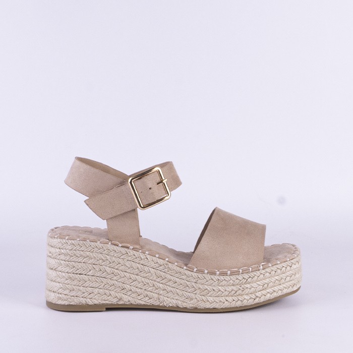 SANDALIA MUJER BEIGE 56528