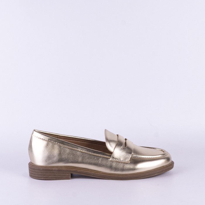 MOCASIN MUJER ORO 56558