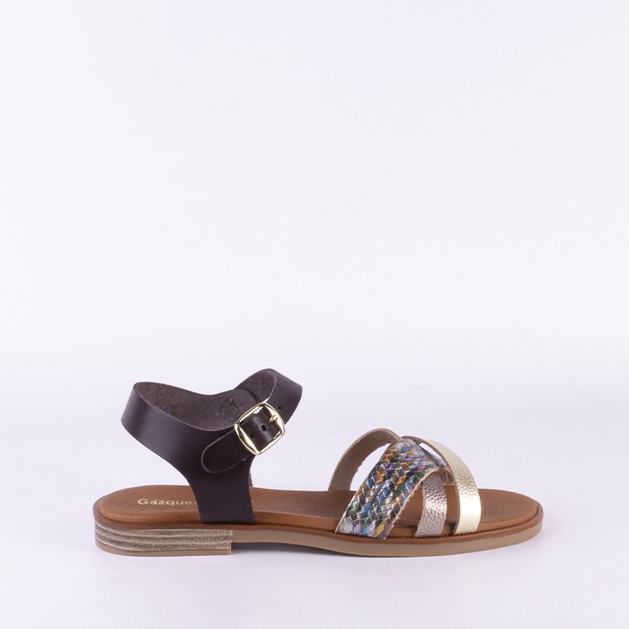 SANDALIA MUJER MARRON 56852